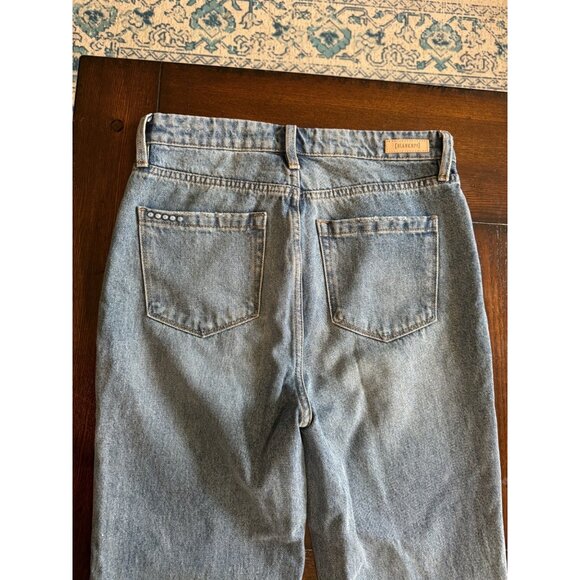 Blank NYC Baxter Ribcage Straight Leg Distressed Jeans Ripped Baggy Raw Hem Butt - Picture 14 of 16